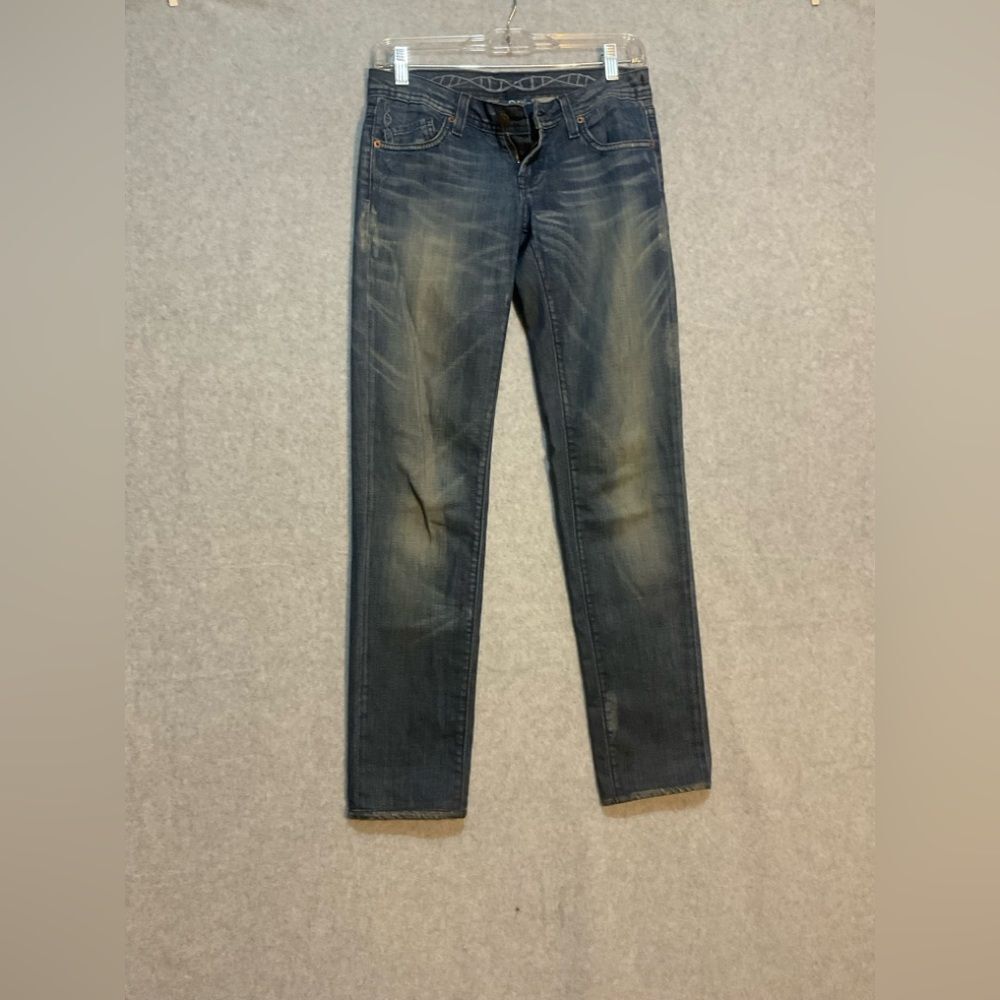 Genetic Denim Slim Straight Jeans Medium Wash Made in USA Premium Indigo Size 27